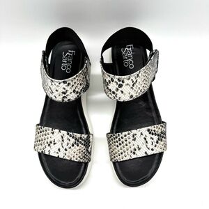 Franco Sarto Kana Snake Print Leather Platform Sandals